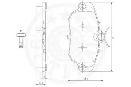 Комплект тормозных колодок, дисковый тормоз OPTIMAL купить
