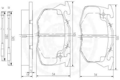 Комплект тормозных колодок, дисковый тормоз OPTIMAL купить