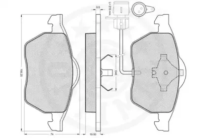 Комплект тормозных колодок, дисковый тормоз OPTIMAL купить