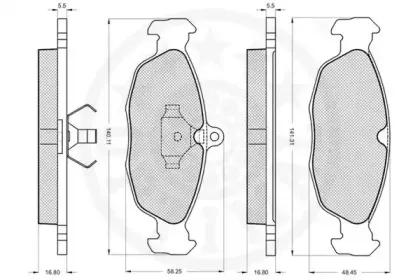 Комплект тормозных колодок, дисковый тормоз OPTIMAL купить