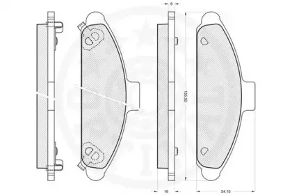 Комплект тормозных колодок, дисковый тормоз OPTIMAL купить