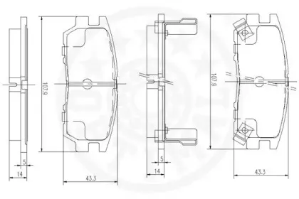 Комплект тормозных колодок, дисковый тормоз OPTIMAL купить