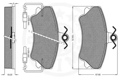 Комплект тормозных колодок, дисковый тормоз OPTIMAL купить