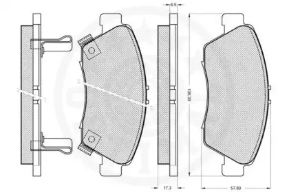 Комплект тормозных колодок, дисковый тормоз OPTIMAL купить