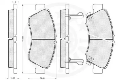 Комплект тормозных колодок, дисковый тормоз OPTIMAL купить