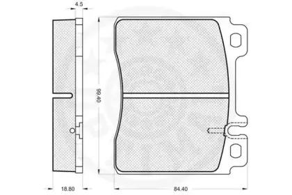 Комплект тормозных колодок, дисковый тормоз OPTIMAL купить
