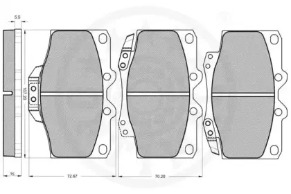 Комплект тормозных колодок, дисковый тормоз OPTIMAL купить