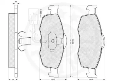 Комплект тормозных колодок, дисковый тормоз OPTIMAL купить