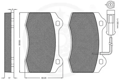 Комплект тормозных колодок, дисковый тормоз OPTIMAL купить