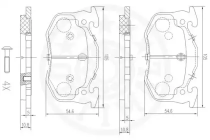 Комплект тормозных колодок, дисковый тормоз OPTIMAL купить