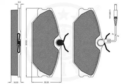 Комплект тормозных колодок, дисковый тормоз OPTIMAL купить