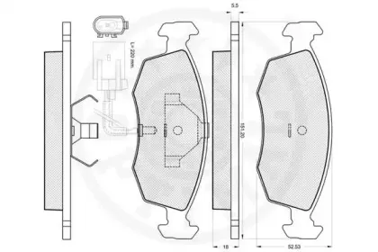 Комплект тормозных колодок, дисковый тормоз OPTIMAL купить