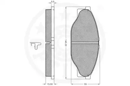 Комплект тормозных колодок, дисковый тормоз OPTIMAL купить