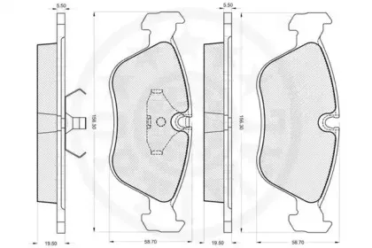 Комплект тормозных колодок, дисковый тормоз OPTIMAL купить
