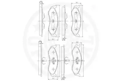 Комплект тормозных колодок, дисковый тормоз OPTIMAL купить