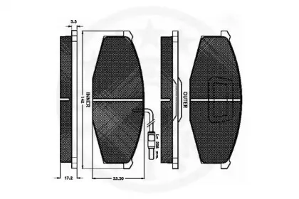 Комплект тормозных колодок, дисковый тормоз OPTIMAL купить