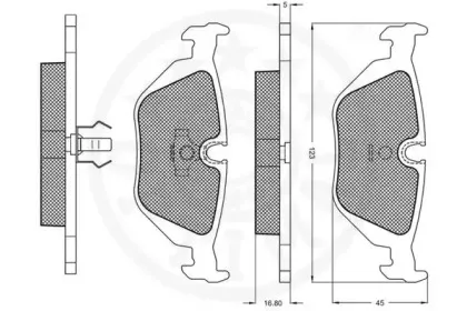 Комплект тормозных колодок, дисковый тормоз OPTIMAL купить