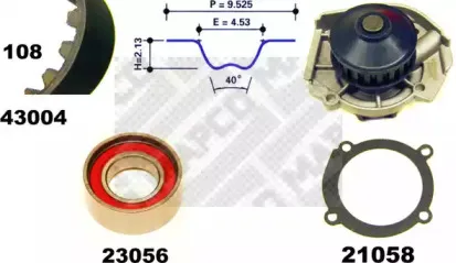 Водяной насос + комплект зубчатого ремня MAPCO купить
