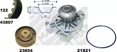 Водяной насос + комплект зубчатого ремня MAPCO купить