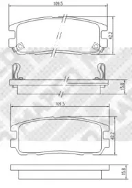 Комплект тормозных колодок, дисковый тормоз MAPCO купить
