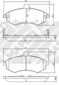 Комплект тормозных колодок, дисковый тормоз MAPCO купить