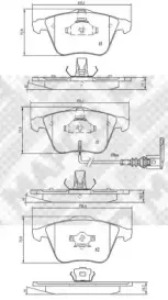 Комплект тормозных колодок, дисковый тормоз MAPCO купить