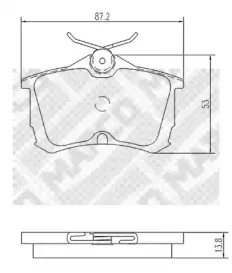 Комплект тормозных колодок, дисковый тормоз MAPCO купить