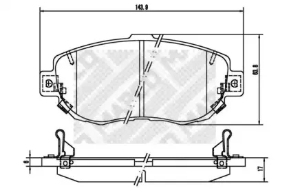 Комплект тормозных колодок, дисковый тормоз MAPCO купить