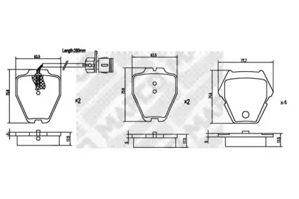 Комплект тормозных колодок, дисковый тормоз MAPCO купить