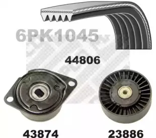 Поликлиновой ременный комплект MAPCO купить