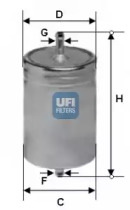  3161100 UFI Топливный фильтр 