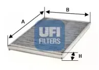 Фільтр салону вугільний UFI купить