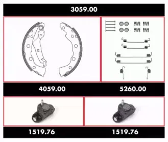 Комплект тормозов, барабанный тормозной механизм ROADHOUSE купить