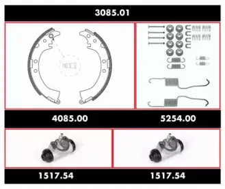 Комплект тормозов, барабанный тормозной механизм ROADHOUSE купить