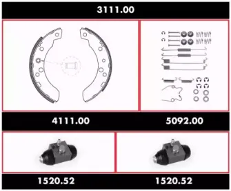 Комплект тормозов, барабанный тормозной механизм ROADHOUSE купить