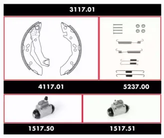 Комплект тормозов, барабанный тормозной механизм ROADHOUSE купить