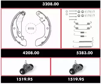 Комплект тормозов, барабанный тормозной механизм ROADHOUSE купить