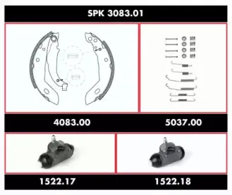 Комплект тормозов, барабанный тормозной механизм ROADHOUSE купить