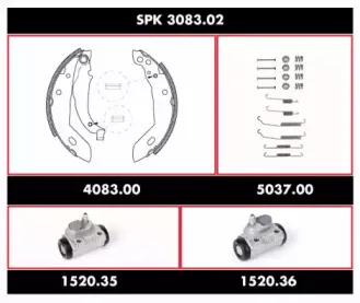 Комплект тормозов, барабанный тормозной механизм ROADHOUSE купить