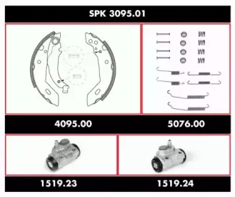 Комплект тормозов, барабанный тормозной механизм ROADHOUSE купить