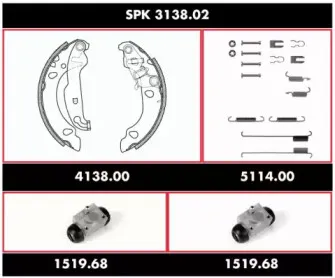 Комплект тормозов, барабанный тормозной механизм ROADHOUSE купить