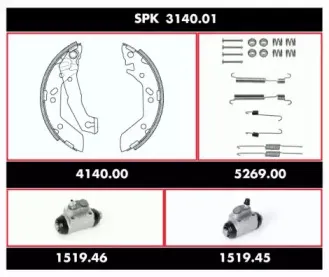 Комплект тормозов, барабанный тормозной механизм ROADHOUSE купить