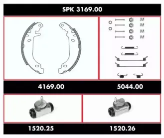 Комплект тормозов, барабанный тормозной механизм ROADHOUSE купить