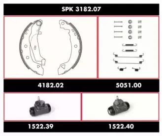 Комплект тормозов, барабанный тормозной механизм ROADHOUSE купить