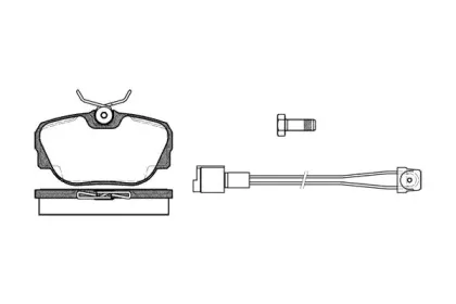 Комплект тормозных колодок, дисковый тормоз REMSA купить