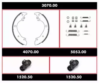Комплект тормозов, барабанный тормозной механизм REMSA купить