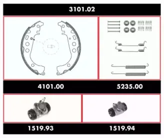 Комплект тормозов, барабанный тормозной механизм REMSA купить