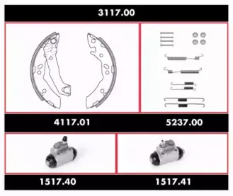 Комплект тормозов, барабанный тормозной механизм REMSA купить