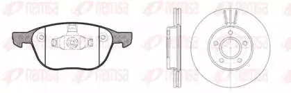 Комплект: 2 диска+ 4 колодки гальмівних REMSA купить