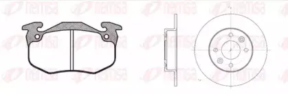 Комплект тормозов, дисковый тормозной механизм REMSA купить